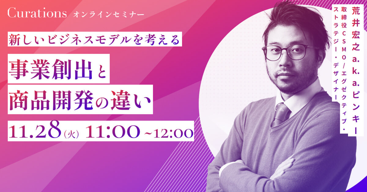 新規事業創出支援を行うキュレーションズ社のセールス・マーケティング用セミナーLP